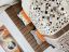 Image de Gold beige marron/motif carré